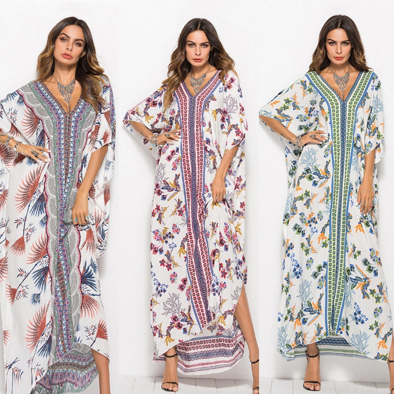 Kaftan Dress Abaya Maxi Beach Coverups for Women UK Casual Etsy UK
