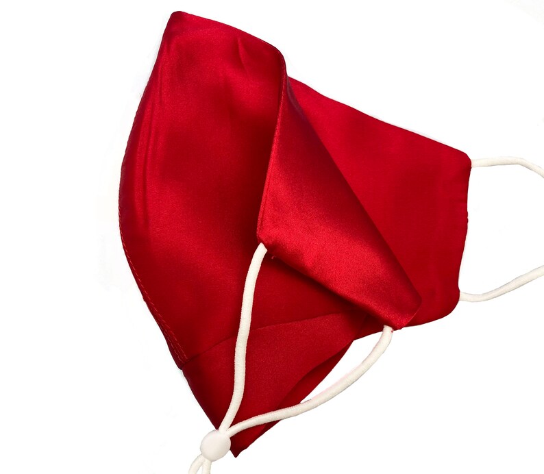 Mulberry 100 Silk Face Mask. 2 Layers Washable Adjustable. Etsy