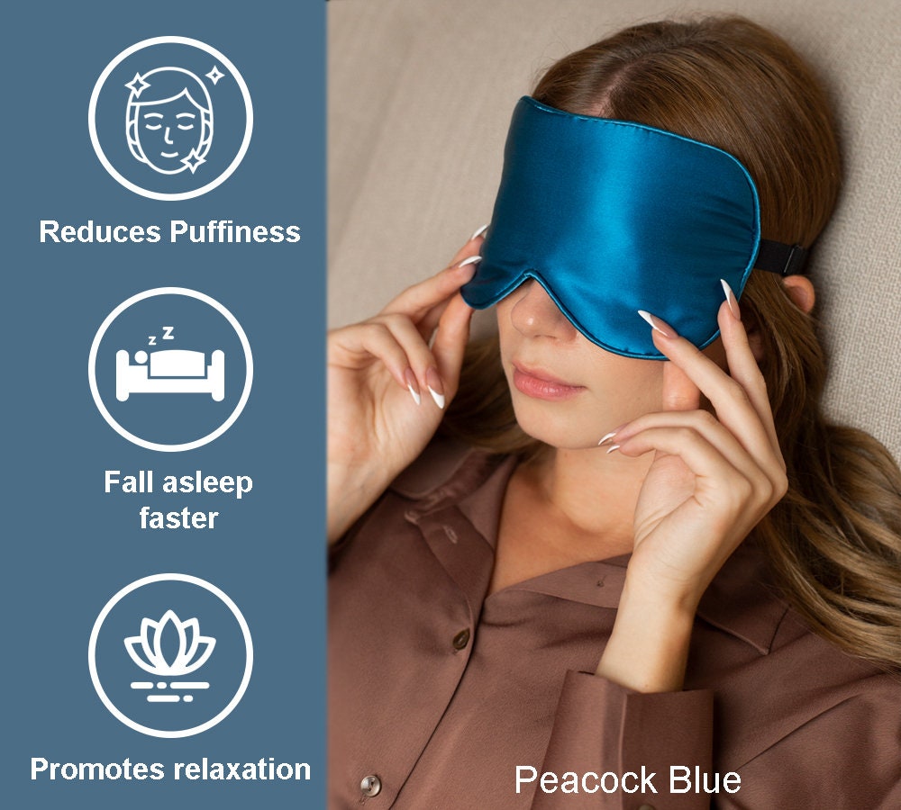 Senkary 12 Pack Blindfolds Sleep Mask Eye Mask Satin Fabric
