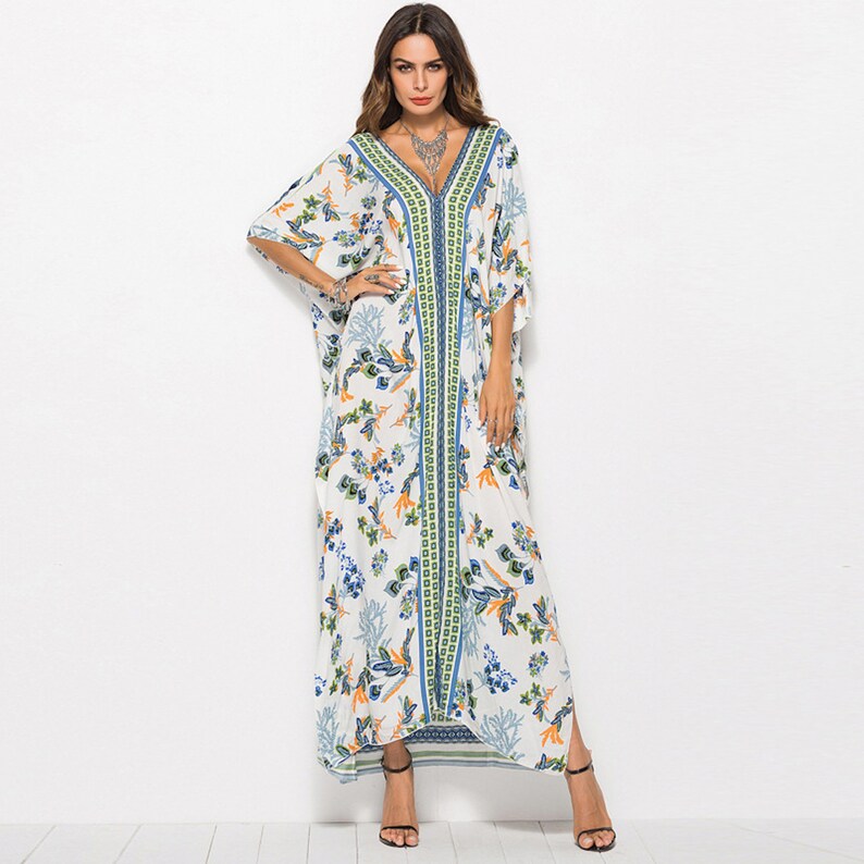 Kaftan Dress Abaya Maxi Beach Coverups for Women UK Casual Etsy