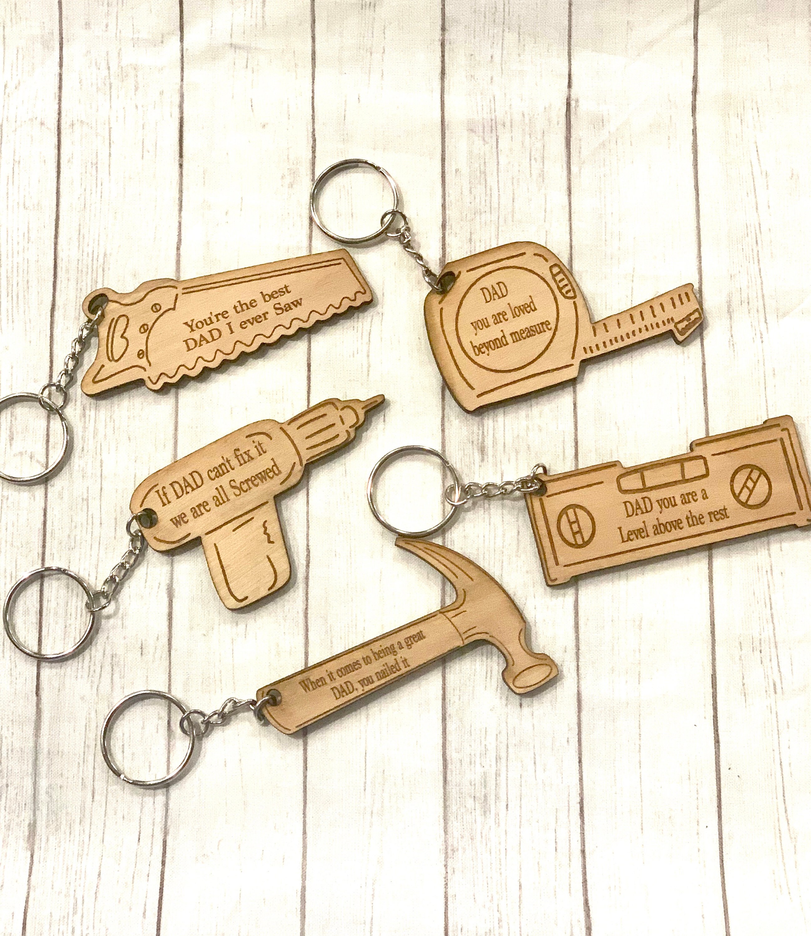 Father's Day Keychain Tool Cut File SVG Ready Etsy UK