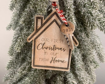 Our first Christmas in our new home. House with 2023 key design