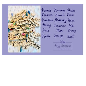 Mama Key chain Name File Bundle SVG Laser ready File Mama Grandma SVG Bundle