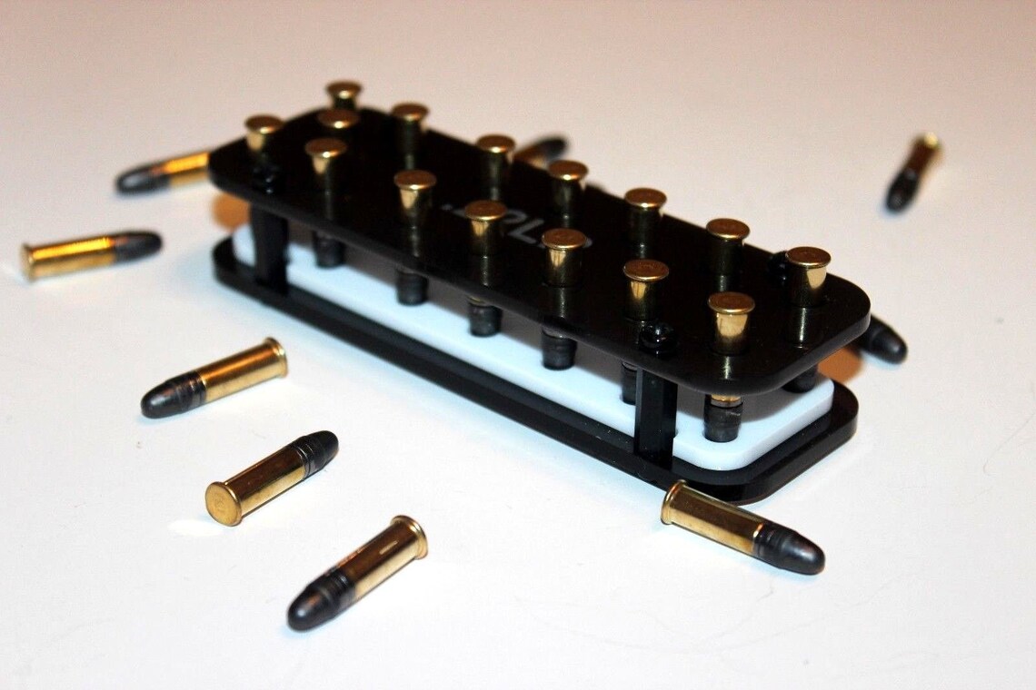 Rimfire .22LR Competition Target Ammo Stand Block Holder X15 Rounds