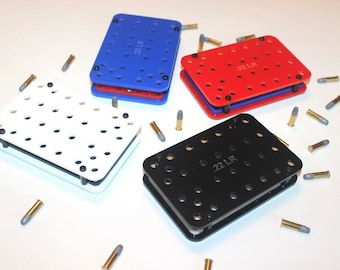 Customised .22LR Long Rifle Rimfire Competition Target Ammo Stand Holder Engraved Block