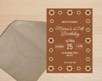 Editable Mexican Fiesta Barro Print Party Invitation | Digital Download