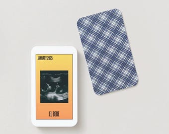 Editable Lotería Deck Card Baby Announcement - Digital Download