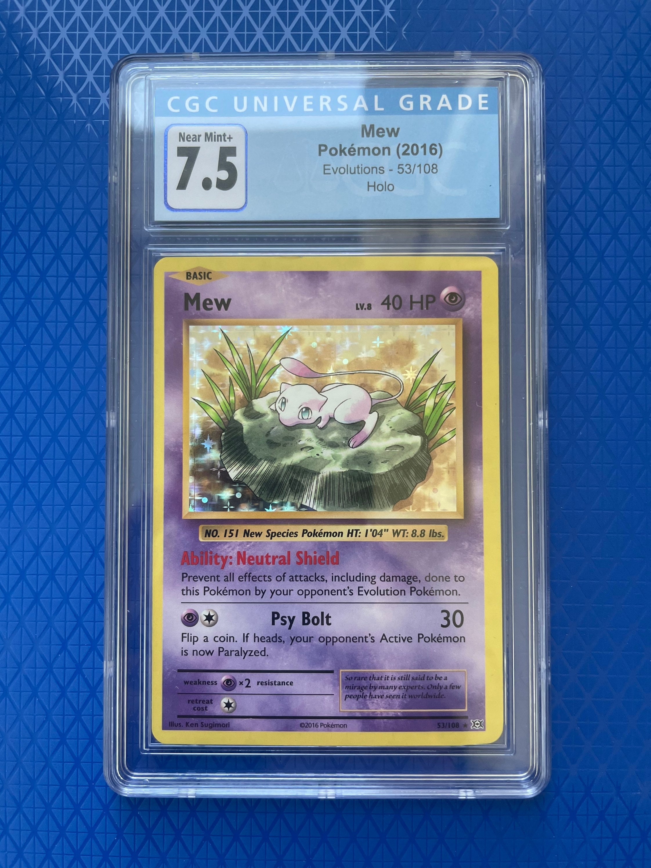 Rare 2016 Mew Pokémon Card CGC Graded Etsy