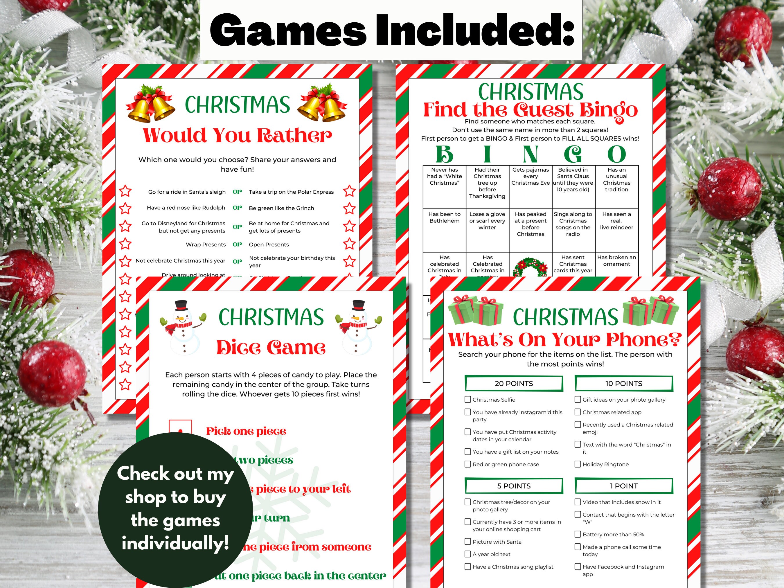 Christmas Games Bundle | Christmas Activities | Christmas Games ...