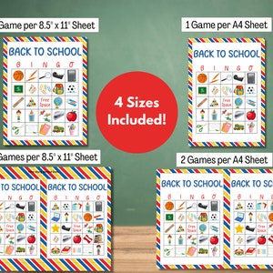 Back to School Bingo | Back to School Games | Family Games | Printable ...