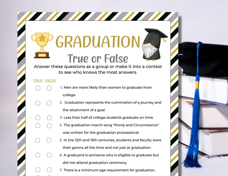 Graduation True or False Game | Graduation This or That | Graduation ...