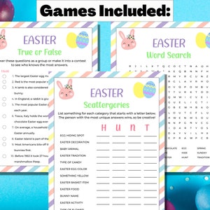 Easter Game Bundle | Easter Activities | Easter Games | Printable Games ...