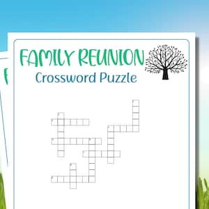Family Reunion Crossword Puzzle | Family Reunion Word Puzzle | Family Reunion Games | Family Games | Printable Games | Kids Games | Group