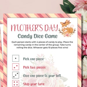 Mothers Day Candy Dice | Kids Game | Mothers Day Games | Mothers Day Party | Family Games | Mothers Day Activity | Mothers Day Ideas