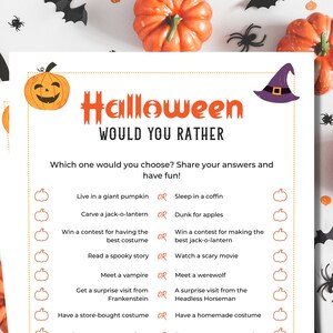 Halloween Would You Rather | Halloween This or That | Halloween Games | Halloween Party Games | Printable Games | Halloween Activities