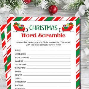 Christmas Word Scramble Game | Christmas Unscramble Game | Christmas Games | Christmas Party Game | Holiday Games | Family Games | Kids Game