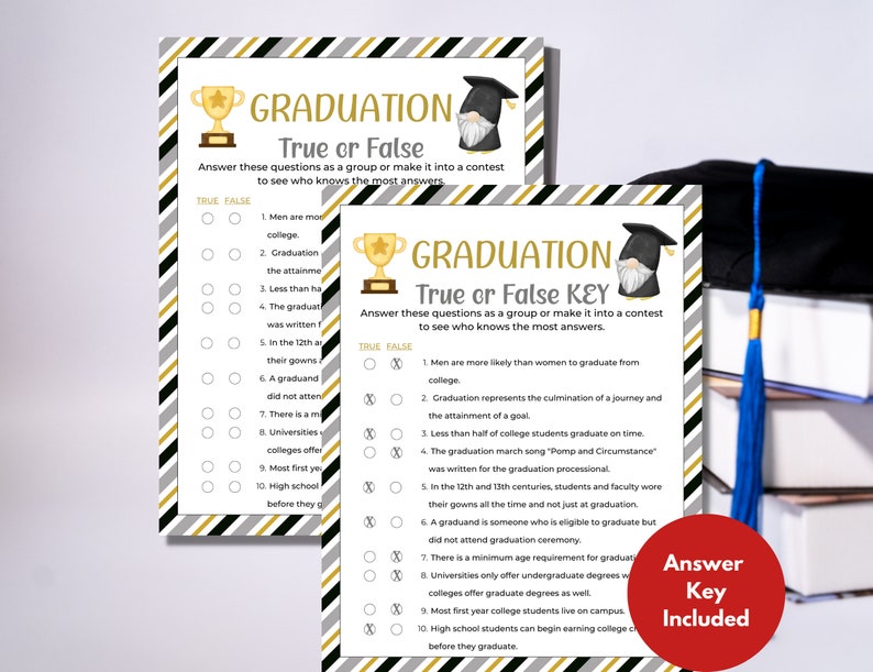 Graduation True or False Game | Graduation This or That | Graduation ...