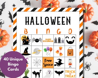 Bingo d'Halloween | Jeux d'Halloween | Jeux de société | Bingo imprimable | Jeux imprimables | Jeux pour enfants | Activités d'Halloween