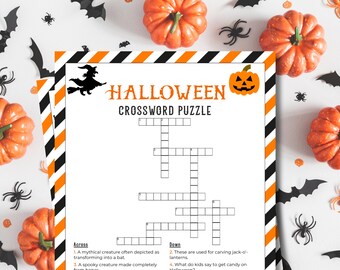 Halloween Crossword Puzzle | Halloween Word Puzzle | Halloween Games | Family Games | Printable Games | Kids Games | Halloween Activities