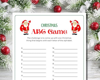 Julspel, Jul ABC-spel, Alfabetsspel, Utskrivbara julspel, Festspel, Roliga julspel, Spel för barn