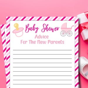 Hinweise für die neuen Eltern | Baby Adoptionskarten | Druckbare Babyparty Spiele | Baby Girl Party | Hinweise und Wünsche | Rat für Mama | Gesellschaftsspiel