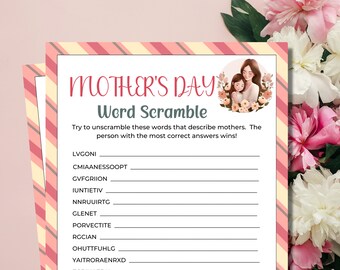 Mothers Day Word Scramble Game | Mothers Day Unscramble Game | Mothers Day Games | Mothers Day Party | Family Games | Mothers Day Activities