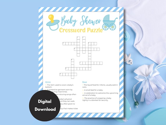 Juegos Para Baby Shower Crucigrama Con Respuestas Puedes Imprimir El
