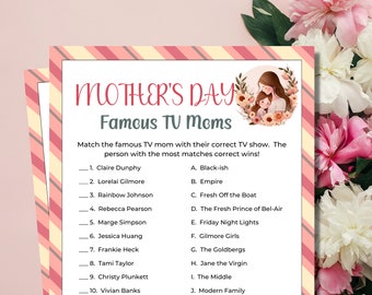 Berühmte TV Moms | Muttertag TV Quiz | Muttertag Quiz-Spiel | Mutter-Tages-Spiele | Muttertagsfeier | Familienspiele | Muttertagsaktivität