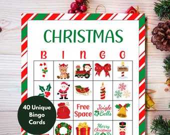 Christmas Bingo | Christmas Party Games | Christmas Games | Family Games | Printable Bingo | Printable Games | Holiday Party Games | Kids