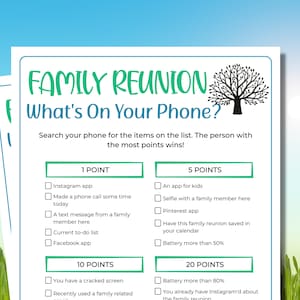 Family Reunion What&#39;s On Your Phone Game | Scavenger Hunt | What&#39;s in Your purse | Family Reunion Games | Group Games | Family Game Night