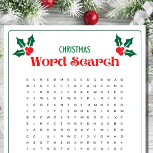 Christmas Games, Christmas Word Search, Word Game, Printable Christmas Games, Holiday Party Games, Fun Christmas Games, Games for Kids