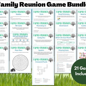 Family Reunion Games | Family Game Night | Family Reunion Game Bundle | Family Activity | Printable Games | Family Game Night | Family Games