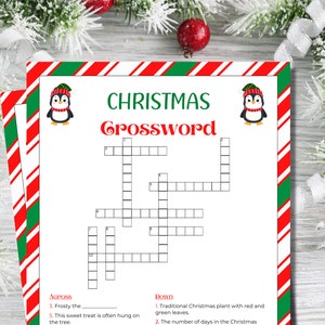 Christmas Crossword Puzzle | Christmas Word Puzzle | Christmas Games | Family Games | Printable Games | Kids Activities| Holiday Games