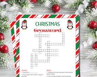 Weihnachten Kreuzworträtsel | Weihnachten Wortpuzzle | Weihnachtsspiele | Familienspiele | Druckbare Spiele | Kinderaktivitäten | Ferienspiele