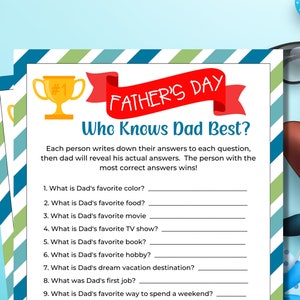 Who Knows Dad Best | Fathers Day Games | Kids Games | Fathers Day Activity | Fathers Day Party | Family Games | All About My Dad | Fathers