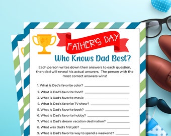 Who Knows Dad Best | Fathers Day Games | Kids Games | Fathers Day Activity | Fathers Day Party | Family Games | All About My Dad | Fathers