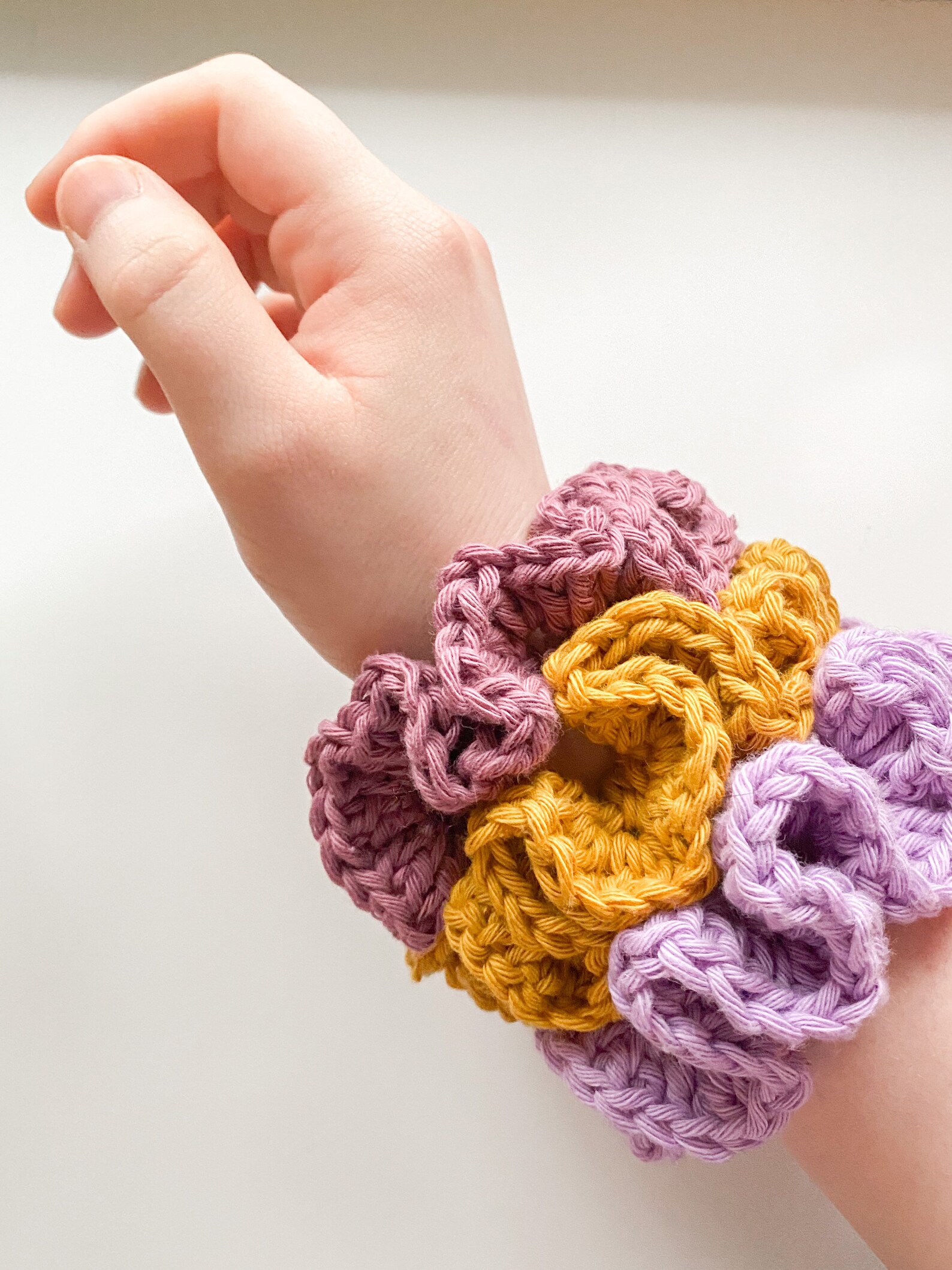 Crochet Scrunchies // Scrunchie // Hair Tie // Hair Band // Etsy