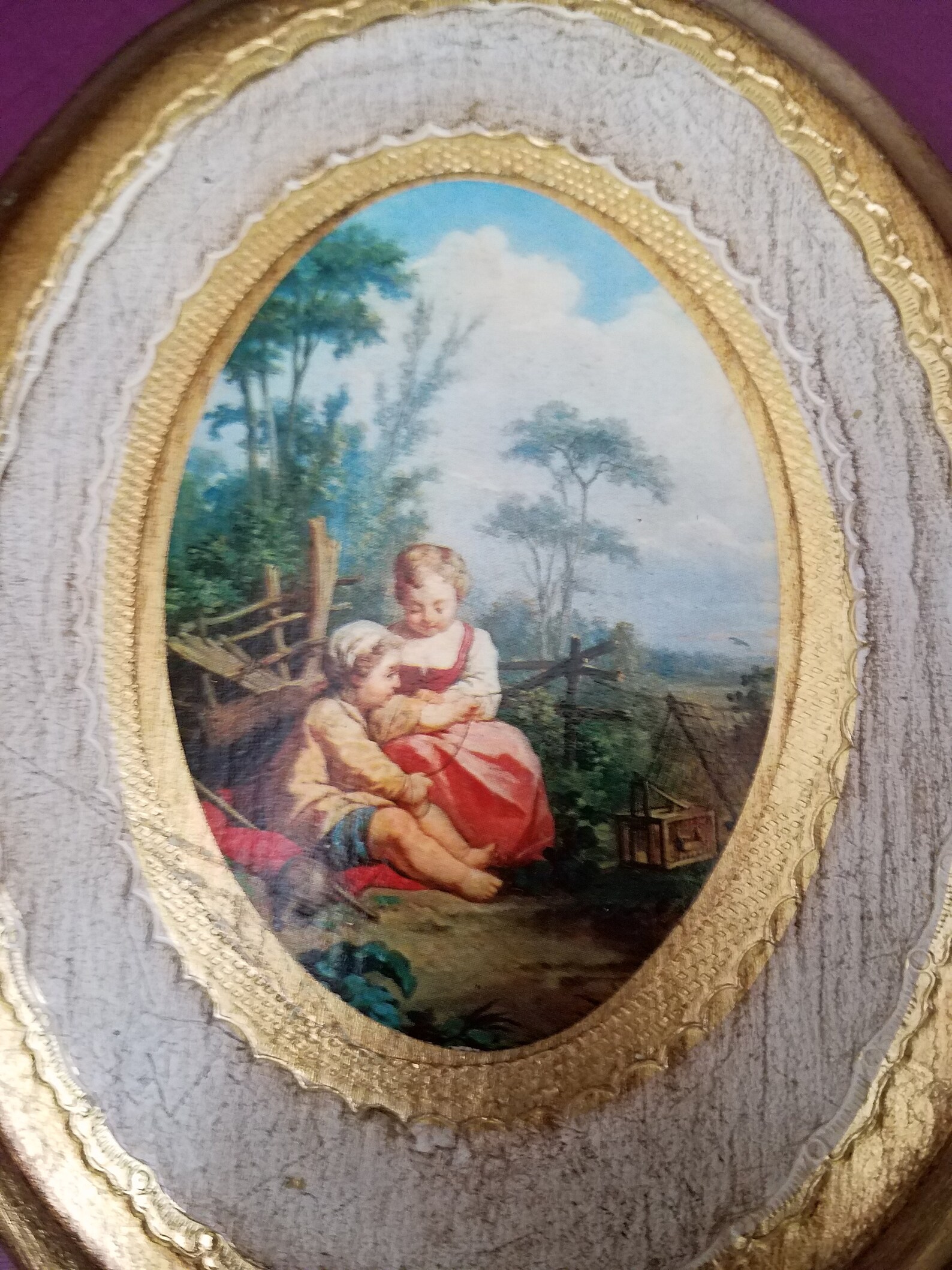 Wooden Italian Wall Plaques With Goldtone Embellishments Etsy