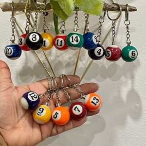 Billiard ball keychain deals