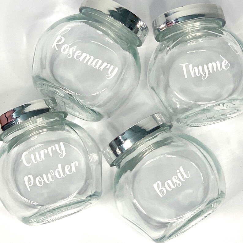 Spice Jar Labels / Custom Vinyl Labels / Home Organisation / Etsy