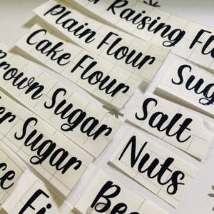 Custom Pantry Labels / Pantry label / Home Organisation / Kitchen Organisation / Decals