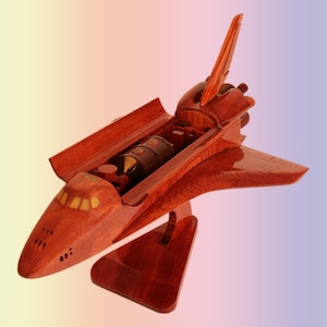 Space Shuttle. wooden, Handcrafted model, wood Gift
