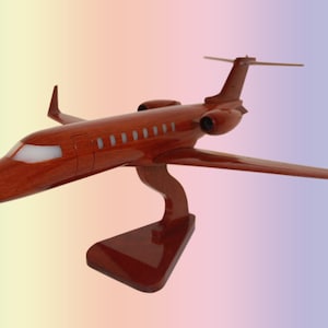 Lear Jet 75  Mahogany  Handcrafted Model