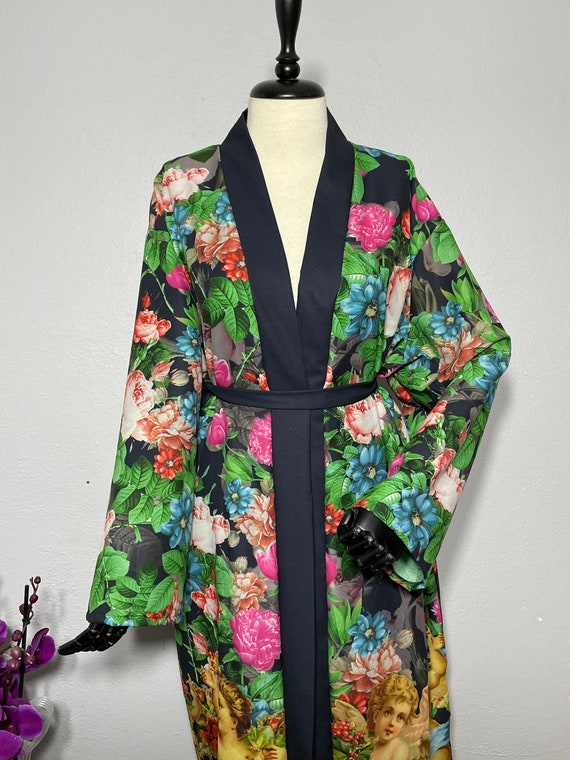 Satin kimono jacket cheap