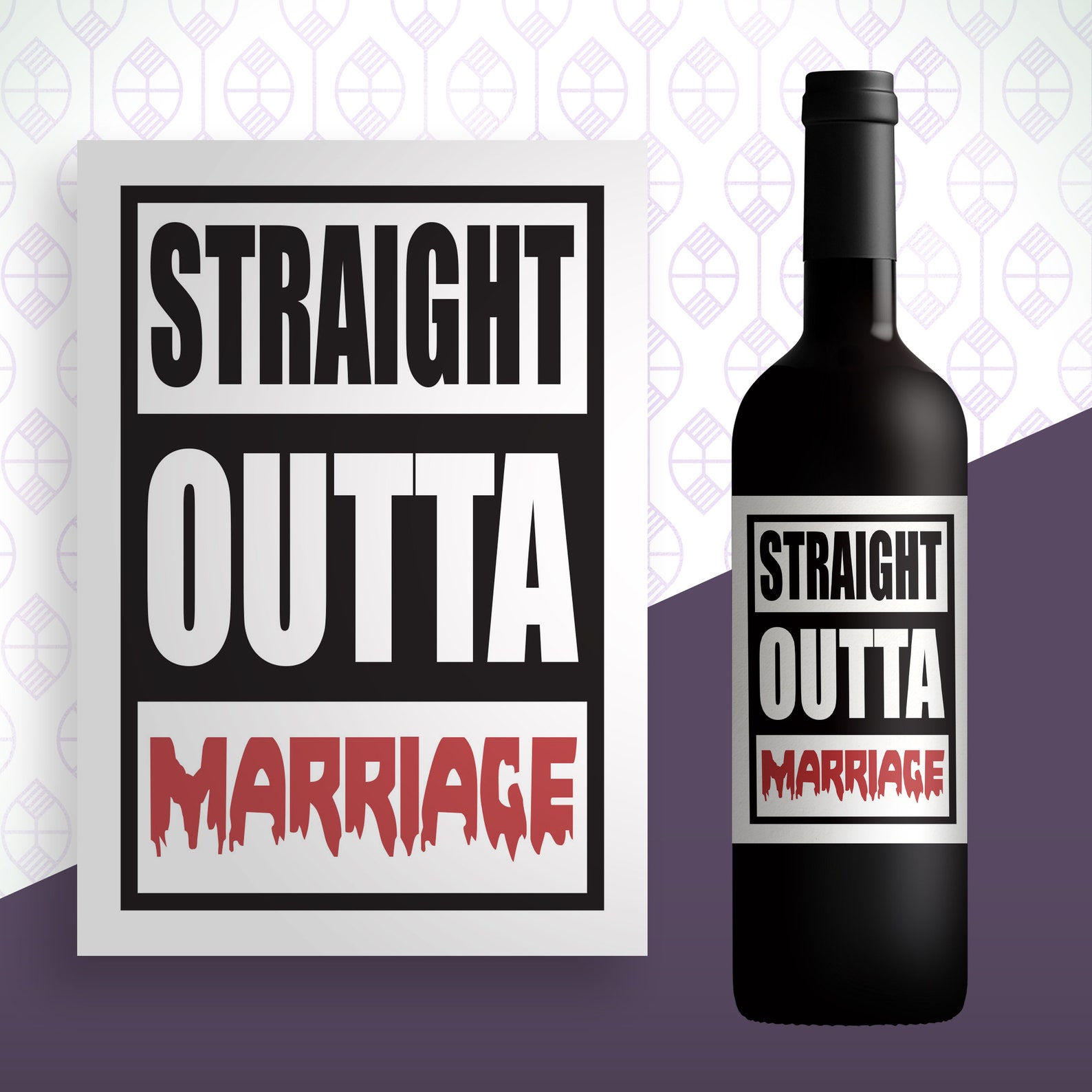 Divorce or Breakup Wine Gift Divorce Party Favors Custom Etsy