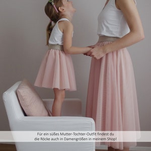 Girls' tulle skirt with glitter elastic waistband wedding flower girl communion image 7