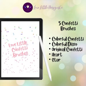 Procreate Confetti Brushes || 5 Brushes