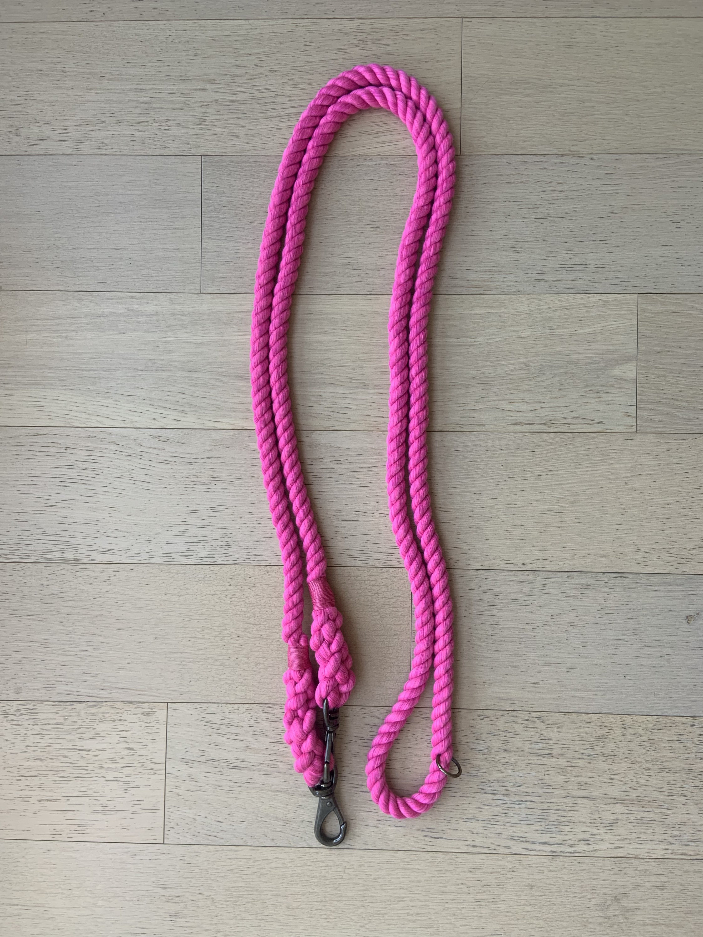 Convertible pink rope leash for large dogs Etsy
