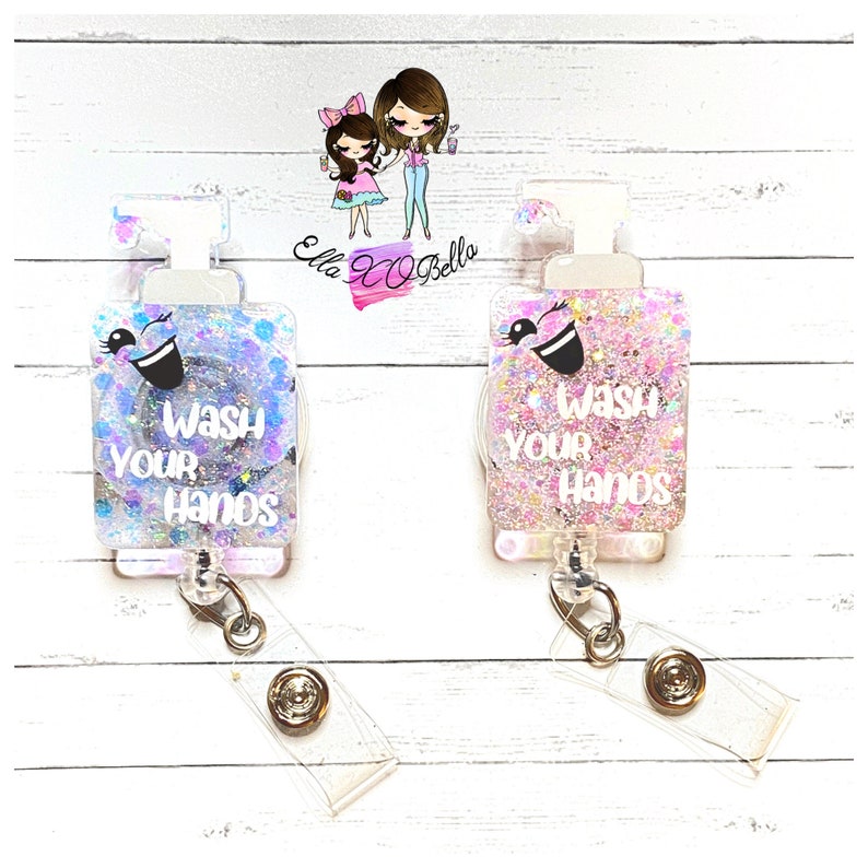 Sanitizer Badge Reel/Hand Sanitizer Badge Reel/Office Etsy