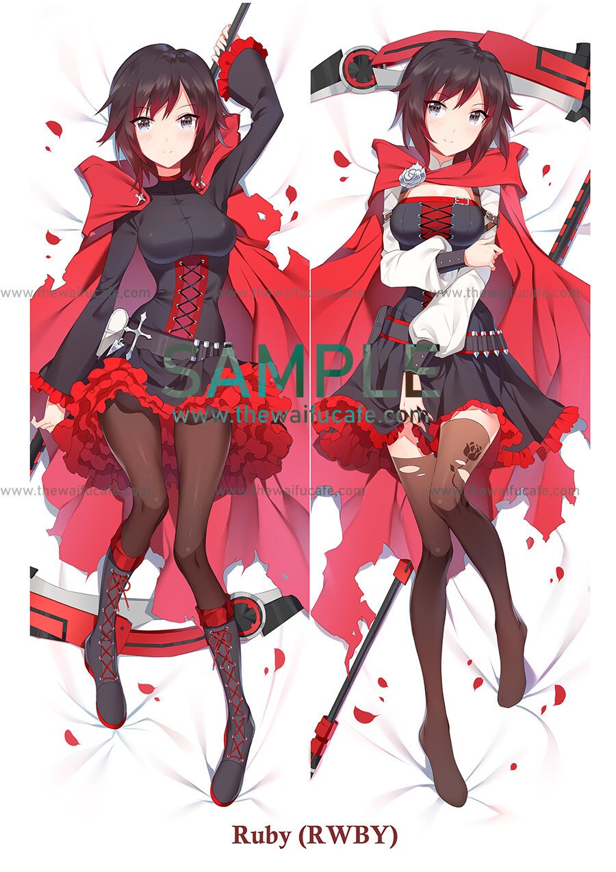 Ruby Rose Rwby Anime Dakimakura Pillowcases Bodypillow Body Etsy